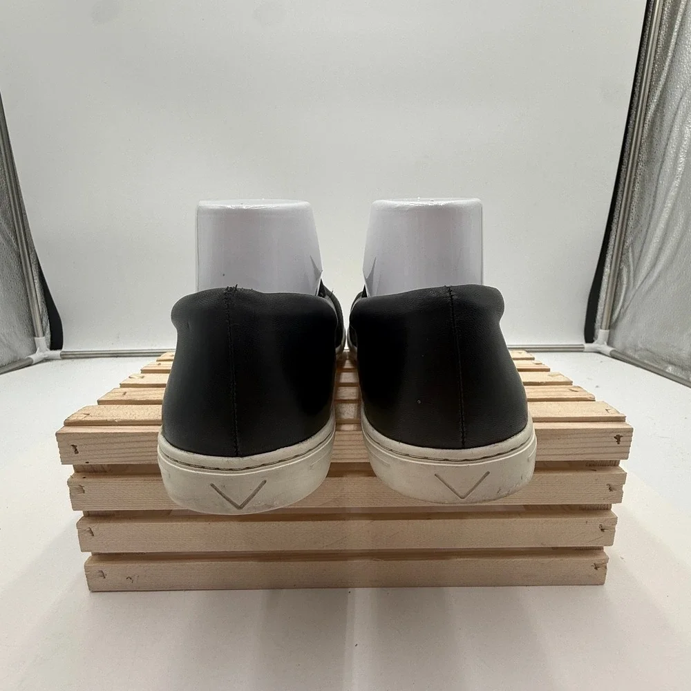 Via Spiga Sneakers Raine Leather Cap Toe Black Womens Size 9M